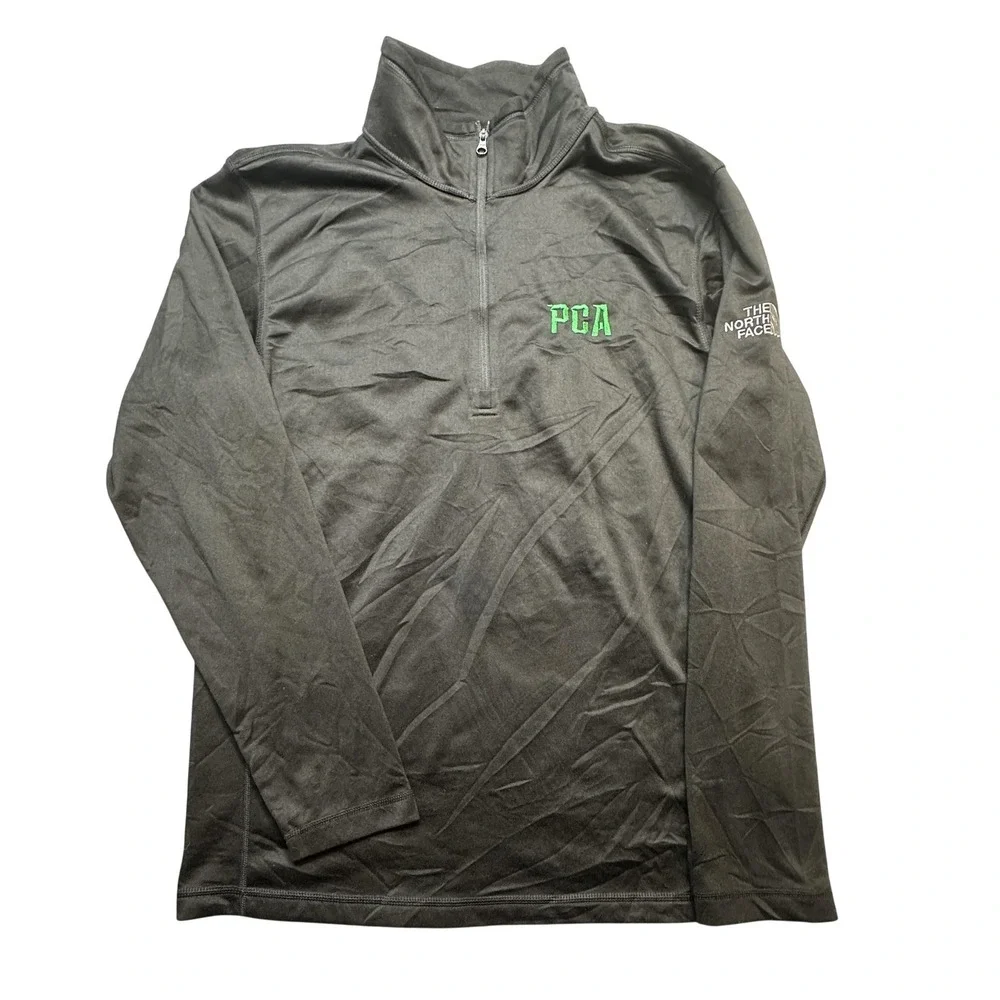 The North Face Pullover Mens Medium Black Quarter Zip PCA Performance NF0A3LHB
